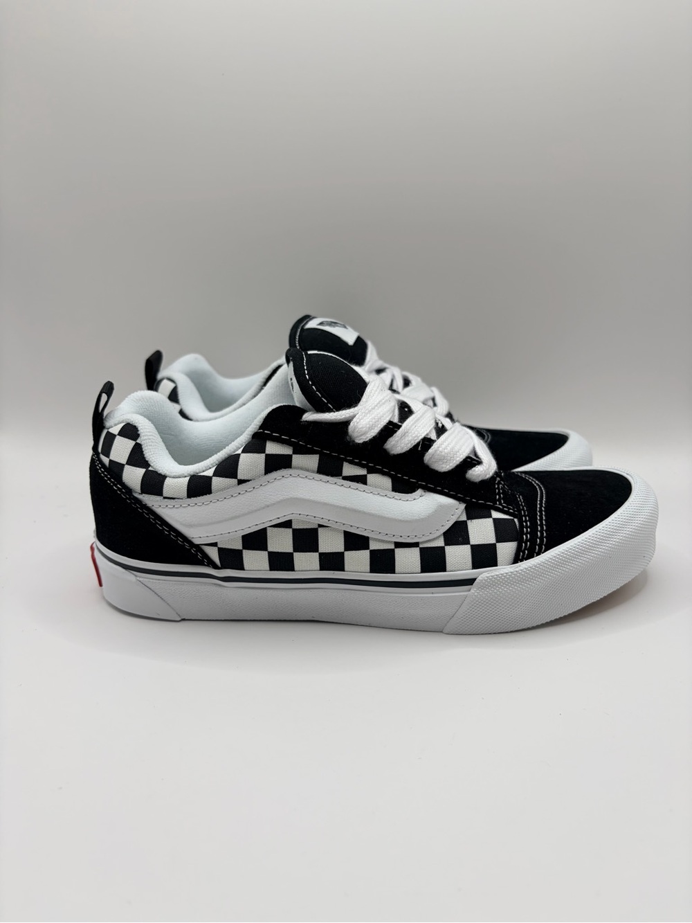 Vans Knu Skool Checkerboard Low-Top Sneakers - Black & White